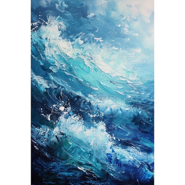 Sea Waves Abstract Canvas